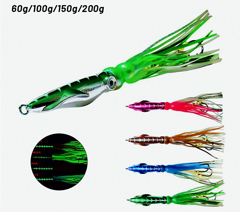Slow Pitch Jig, Luminous Metal Jig, 60–200 g (2.1–7.1 oz) – product photo