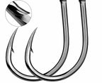 High Carbon Steel Ring Eye Jig Hook, Sizes 3/0–11/0 – product photo