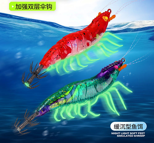 Wood Shrimp Squid Jig Lure, 10 cm (3.9 in) 11.5 g (0.4 oz) – product photo