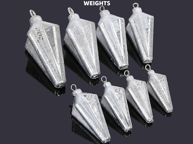 Lead Sinker, 4-Sided Carambola Style, 2.1–7 oz (60–200 g) – product photo