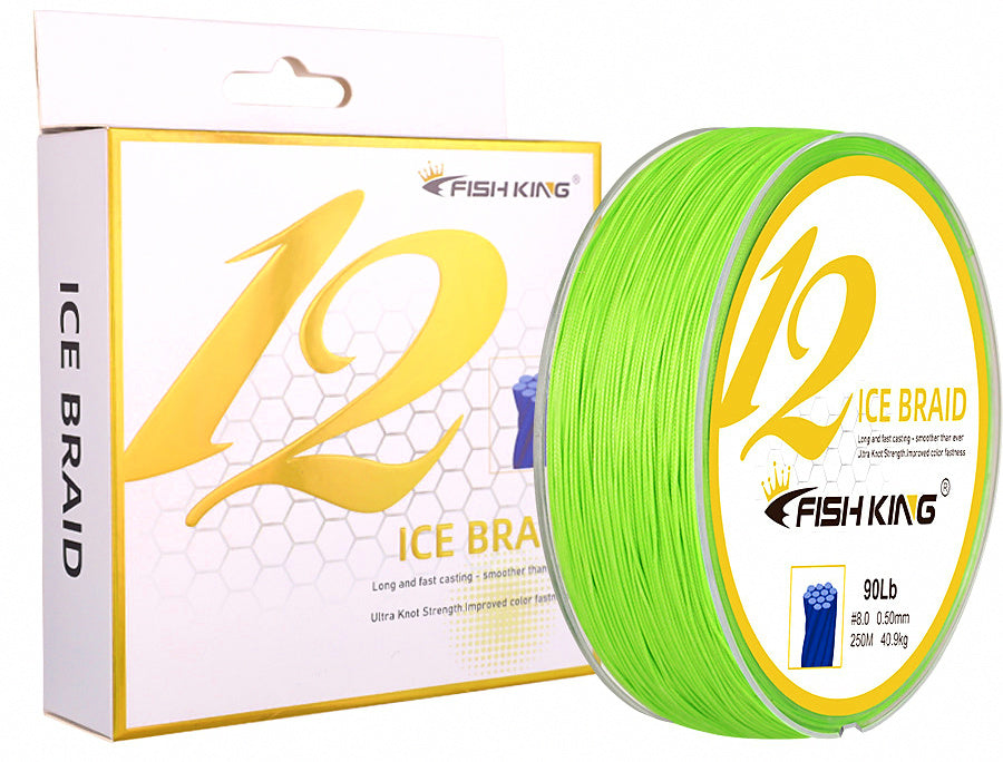 12-Strand PE Braided Line, 100/150/300 m, Multicolor/Green – product photo