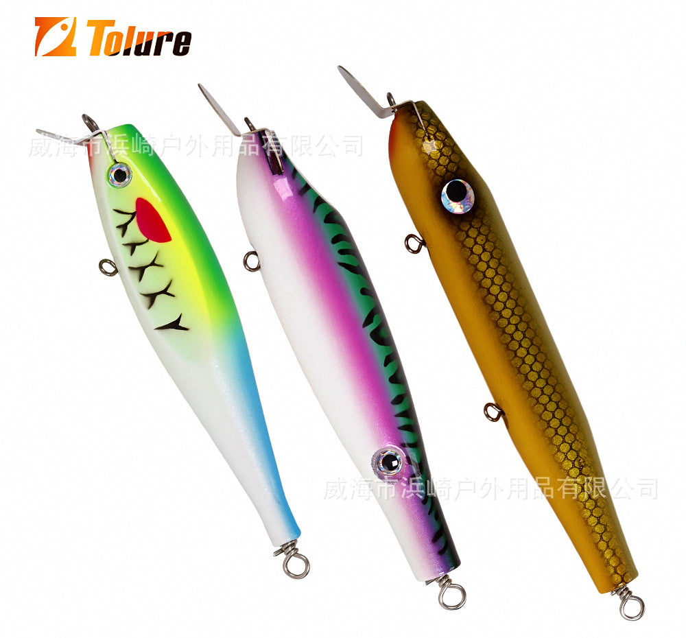 Wooden Deep Diving Minnow Trolling Lure, 75–98 g (2.6–3.5 oz) – product photo