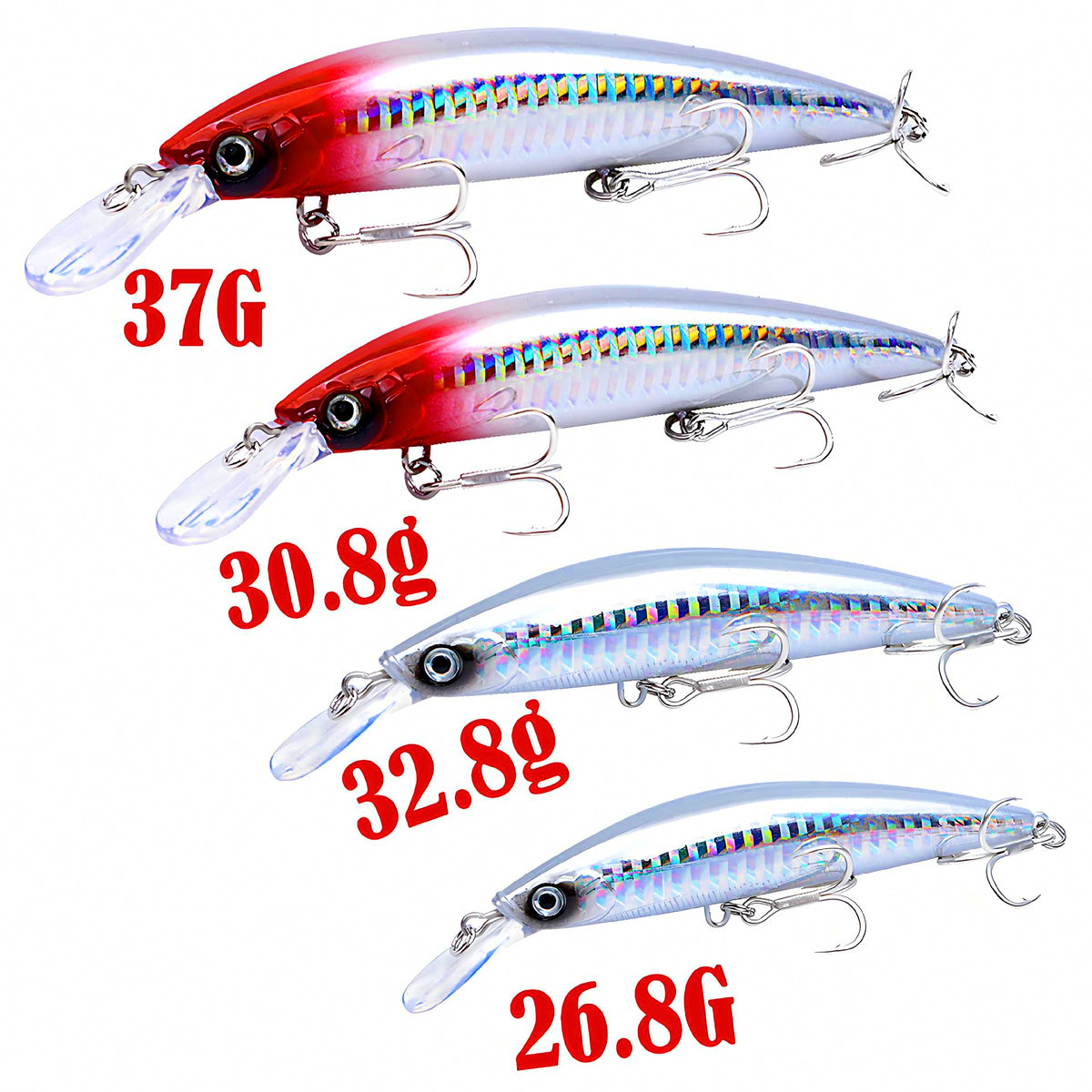 Sinking Minnow Hard Bait, 26.8–37 g (0.95–1.31 oz) – product photo