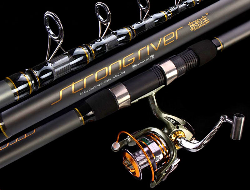 Carbon Surf Casting Rod, 4-Piece, Extra-Hard Action – product photo