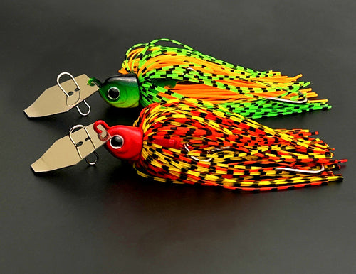 Bibbed Skirted Jig Lure with Spinner Blade, 12–20 g (0.4–0.7 oz) – product photo