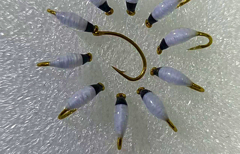 Black Head Nymph Fly Hooks, Barbed, Sizes 10–20, 5 or 10 pk – product photo