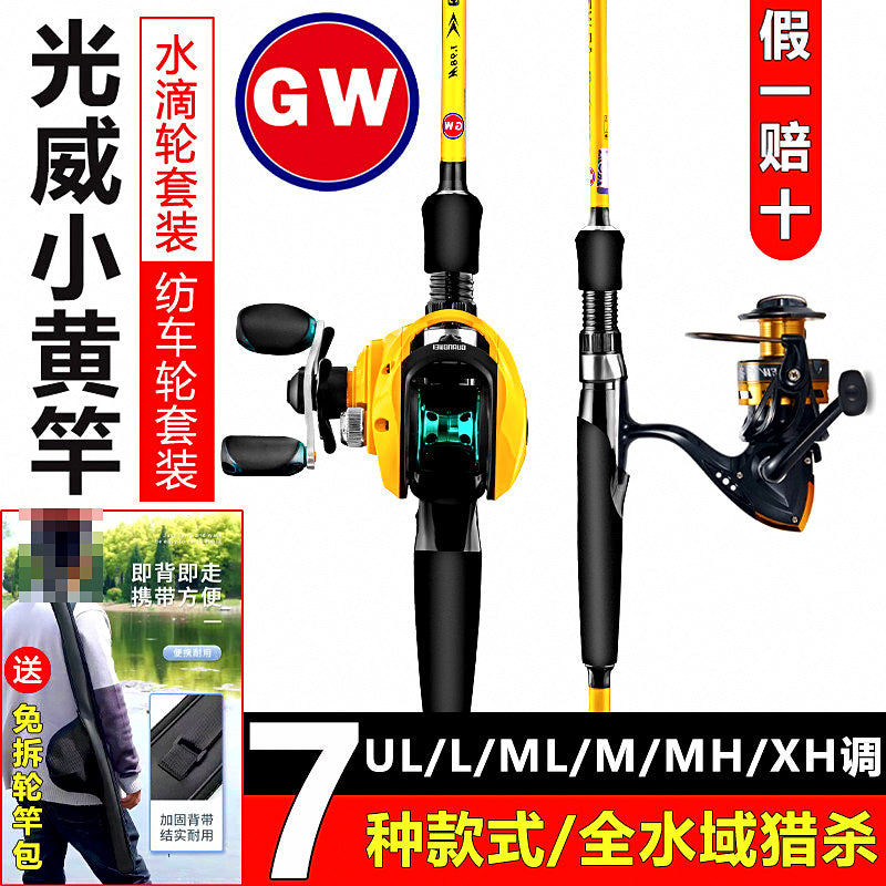 Carbon Rod & Reel Combo, UL–XH, 1.37–2.4 m (4.5–7.9 ft) – product photo