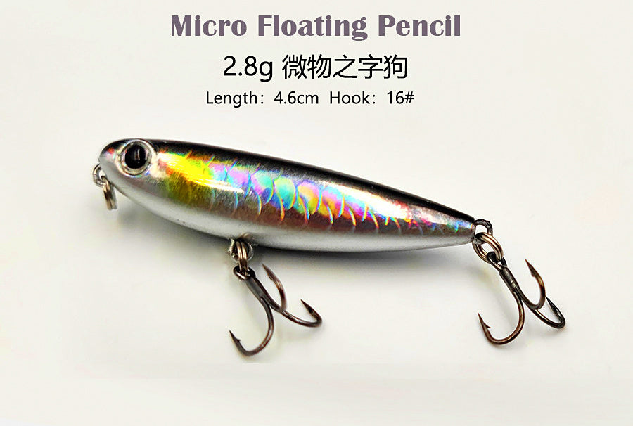 Mini Walking Pencil Topwater Lure, 2.8 g & 5.8 g (0.1 & 0.2 oz) – product photo