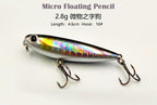 Mini Walking Pencil Topwater Lure, 2.8 g & 5.8 g (0.1 & 0.2 oz) – product photo
