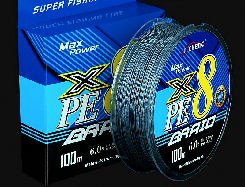 8-Strand & 4-Strand PE Braided Fishing Line, 100 m (109 yd) – product photo