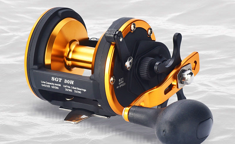 Saltwater Conventional Boat Reel, 6.0:1, 3+1 Bearings – product photo