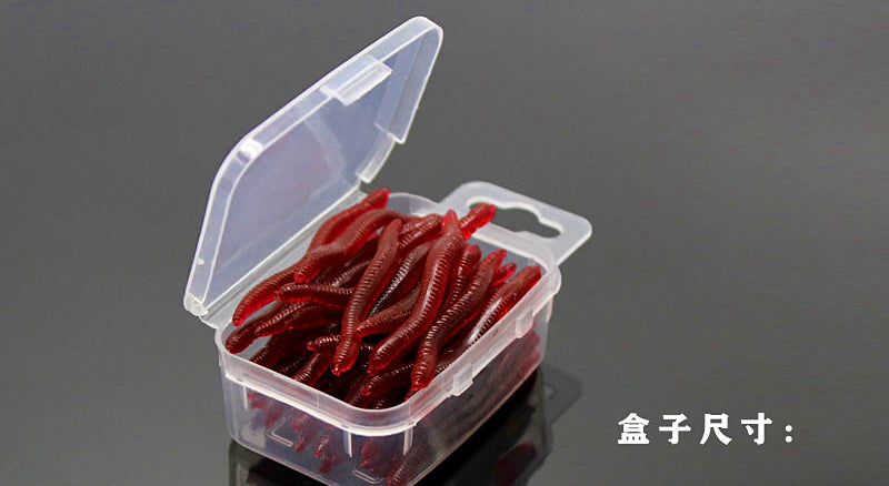 Soft Bait Worm Assortment, 50 Piece Box – product photo