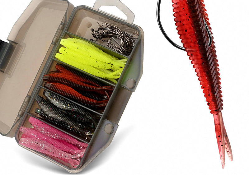 Forked Tail Soft Bait Kit, 61-Piece Assorted Box – product photo