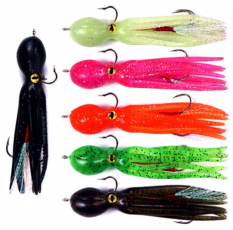 Lead Head Soft Squid Jig, 21 g (0.74 oz), 11 cm (4.3 in)
