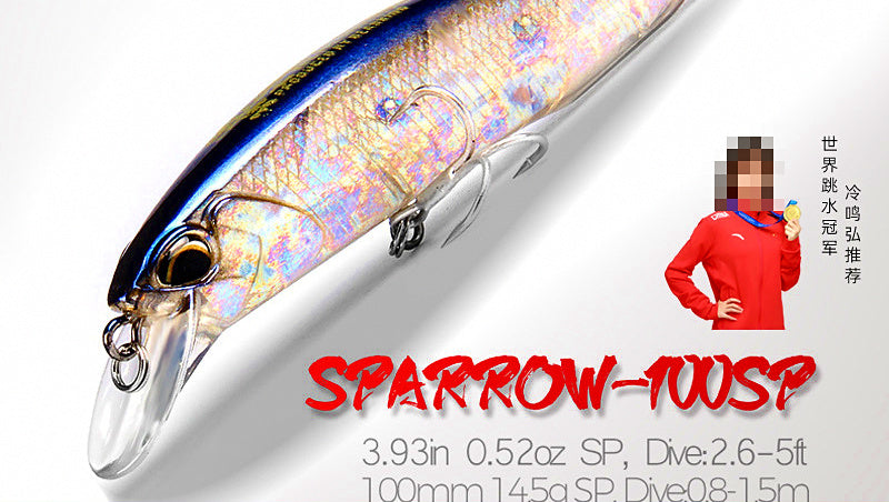Suspending Minnow Lure, 10 cm (3.9 in) 15 g (0.53 oz) – product photo