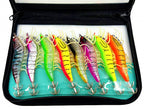 Glow Squid Jig Set, 8-Pack Soft Shrimp Style – product photo