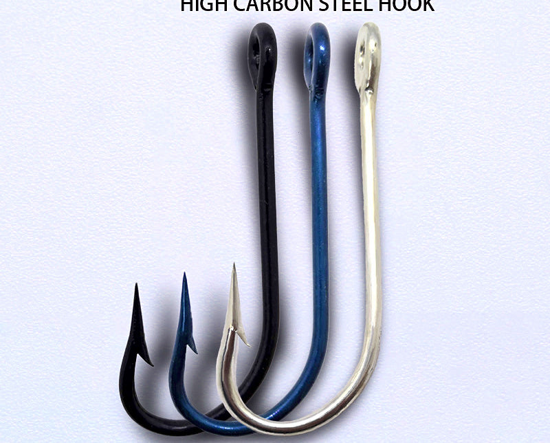 Long Shank Ring Eye Saltwater Hook, Barbed, Sizes 1–20 – product photo