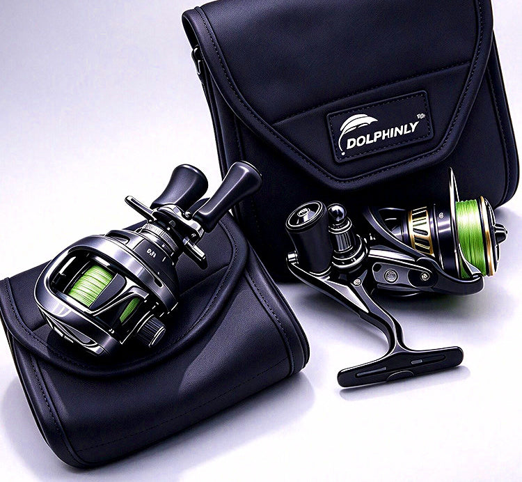Spinning Reel Storage Bag, Padded Reel Cover, Sizes 1000–10000 – product photo
