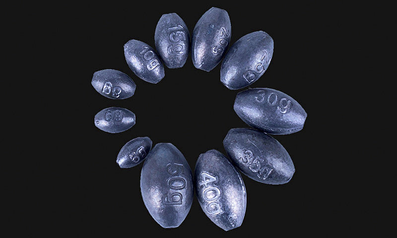 Olive Sinker, Through-Hole Hollow Lead, 0.11–1.76 oz (3–50 g) – product photo