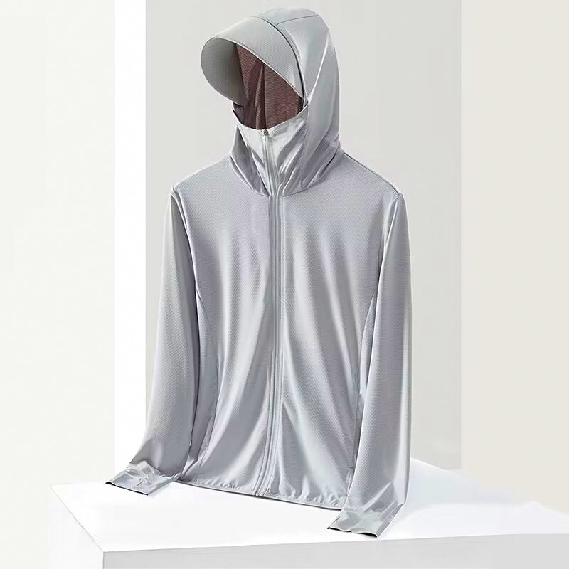 Men's Hooded Sun Protection Fishing Jacket, 50+ Sun Rating