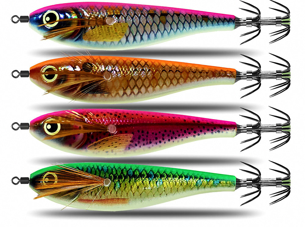 Glow Wood Shrimp Squid Jig, 80 mm (3.1 in), 10.7 g (0.38 oz) – product photo