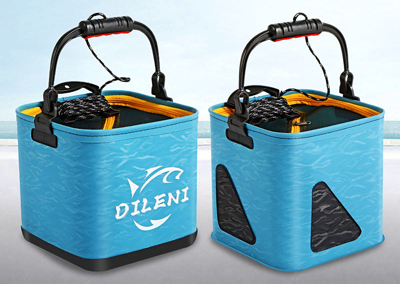 Foldable EVA Fishing Bucket, 7 L or 13 L (1.8 or 3.4 gal) – product photo