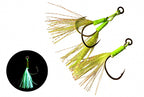 Glow Wire Double Assist Hooks for Jigs, Sizes 2 to 4/0 – product photo