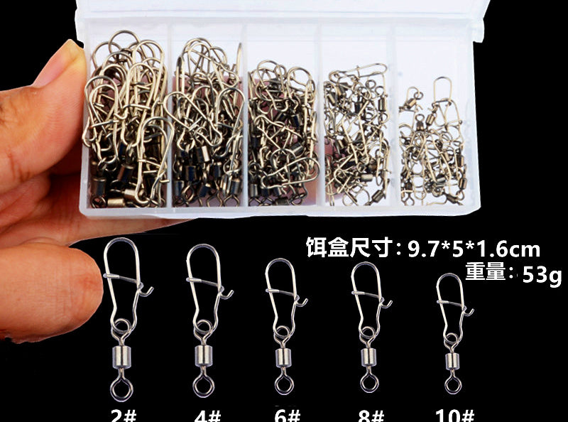 Swivel & Snap Assortment, Steel, 50 or 100 pcs Box – product photo