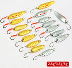 Micro Spoon Lure, Gold or Silver, 2.5–5 g (0.09–0.18 oz) – product photo