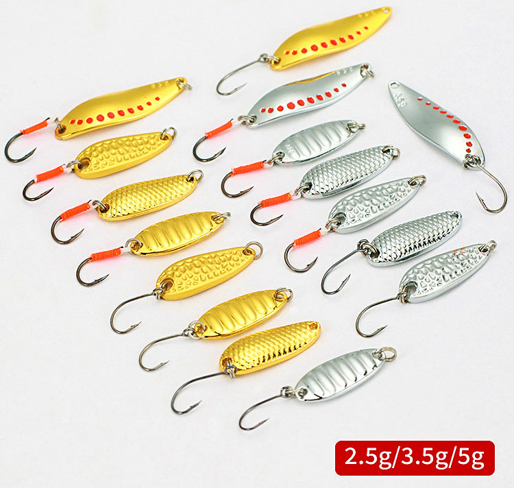 Micro Spoon Lure, Gold or Silver, 2.5–5 g (0.09–0.18 oz) – product photo