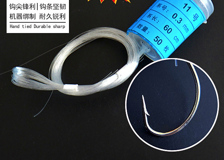 Pre-Tied Barbed Iseni Hooks, Tub Pack, Sizes 8–30 – product photo