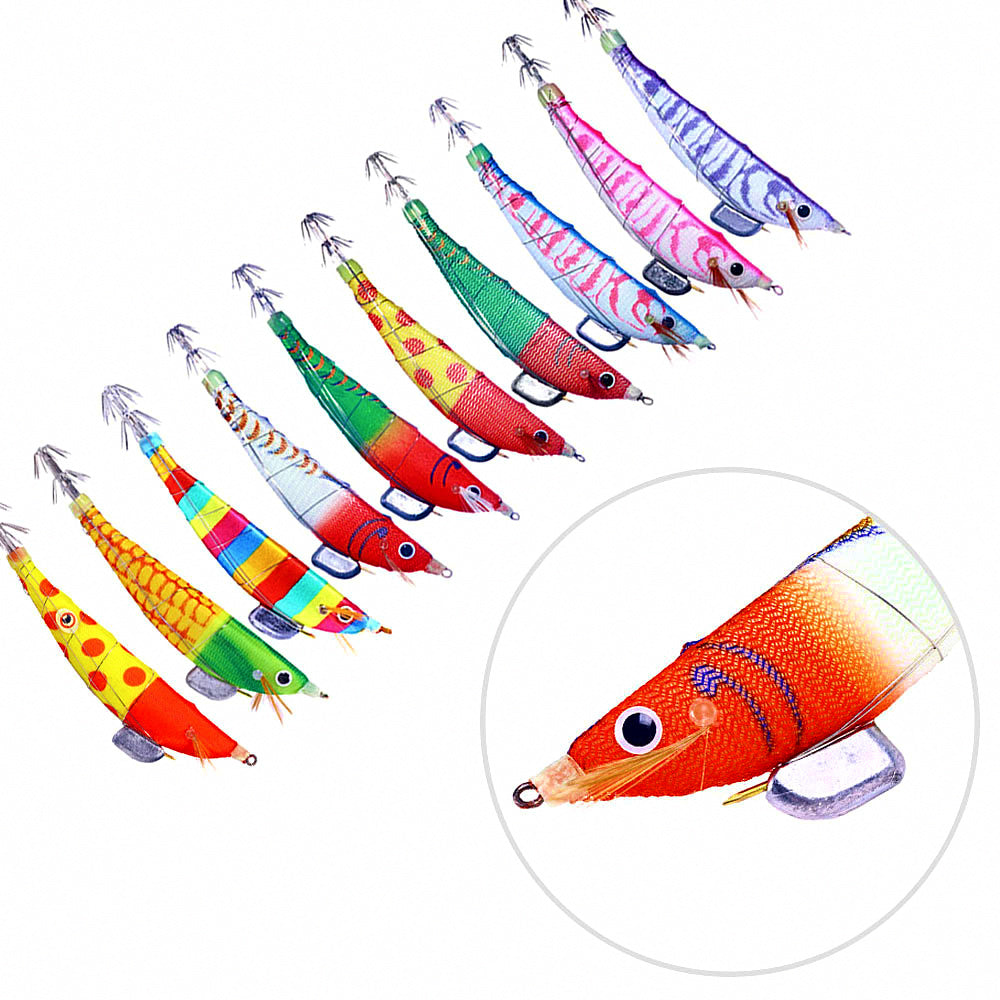 Glow Wood Shrimp Squid Jig Lure, 12 cm 14.3 g (0.5 oz)