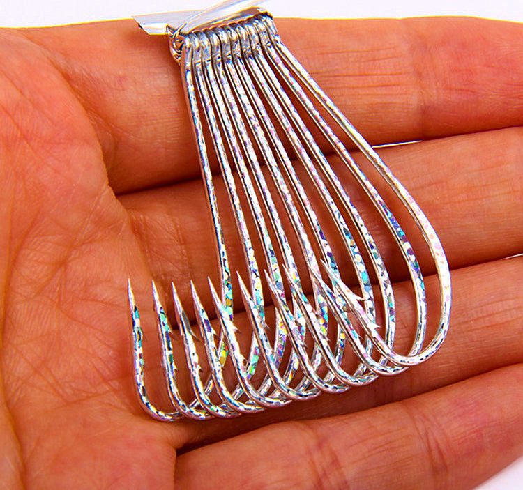 Long Shank Double-Barb Saltwater Hooks, 3/0, 12 or 50 Pack – product photo