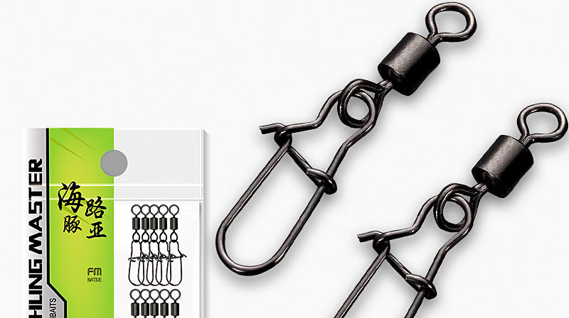 Stainless Steel Snap Swivels, 40 pcs, Sizes 2–14 – product photo