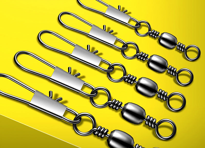 Barrel Swivel with Safety Pin Snap, Figure-8 Ring, #12–#4 – product photo