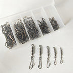 Stainless Steel Snap & Split Ring Connector Set, 50 pcs