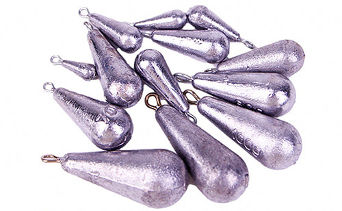 Teardrop Lead Sinker with Eye, 0.12–35 oz (3.5–1000 g) – product photo