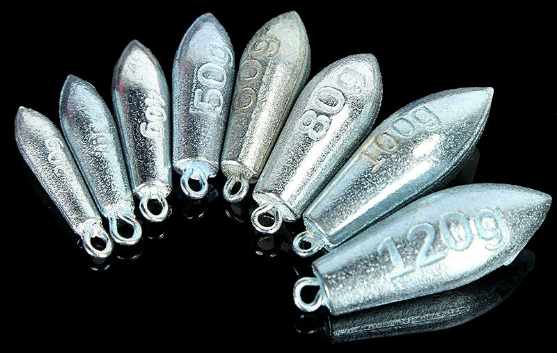 Galvanized Leaf Sinker with Ring, 1–4 oz (30–120 g) – product photo
