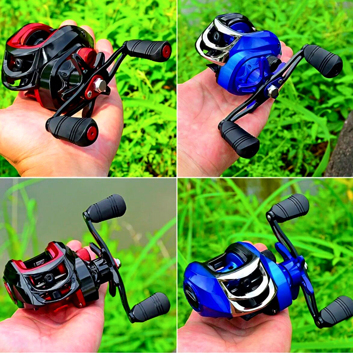Micro Baitcasting Reel, Aluminum Alloy Spool, Left or Right Hand – product photo