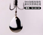 4X Strong Treble Hooks with Spinner, Sizes 1, 2, 4 – product photo