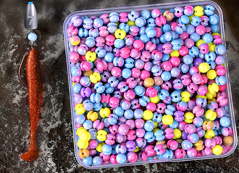 Texas Rig Bead Stops, Assorted Colors, 6.44 & 8 mm – product photo