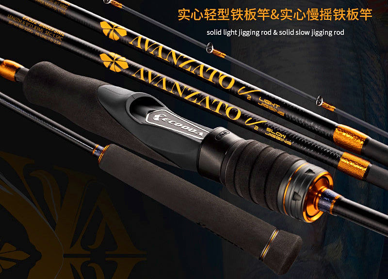 Carbon Jigging Rod, Light Jig & Slow Pitch, 1.5-Piece – product photo