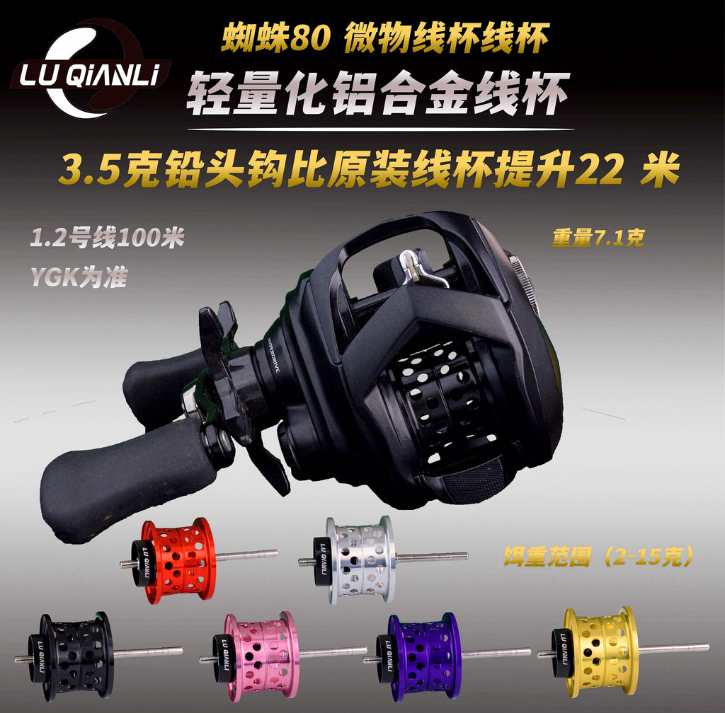 Round Baitcasting Reel, Aluminum Line Cup, Titanium Spindle – product photo