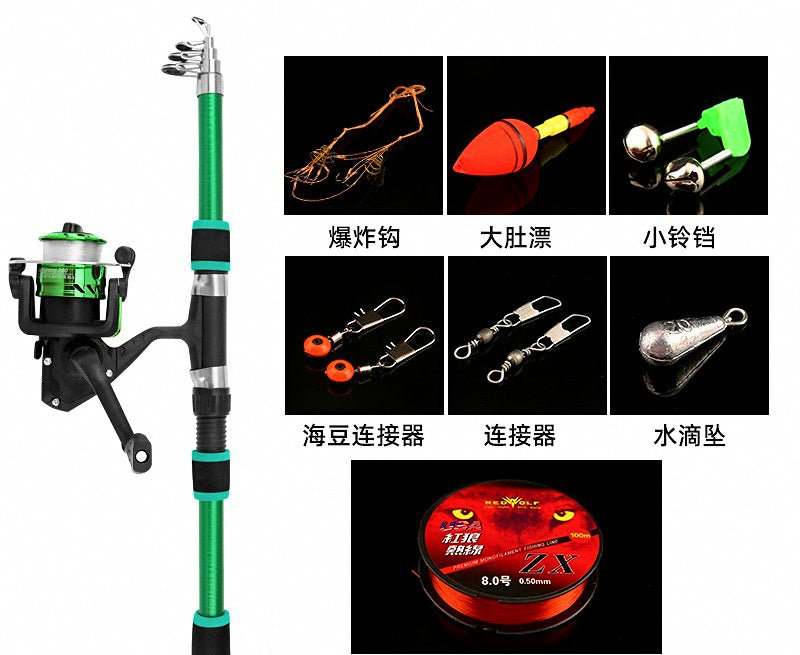 Telescopic Fiberglass Surf Rod, 1.8–2.1 m (5.9–6.9 ft) – product photo