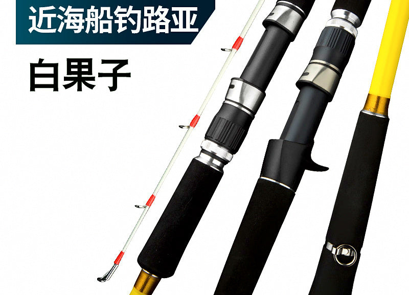 Offshore Boat Fishing Rod, 2-Piece Carbon, 2.1–2.7 m (6.9–8.9 ft) – product photo