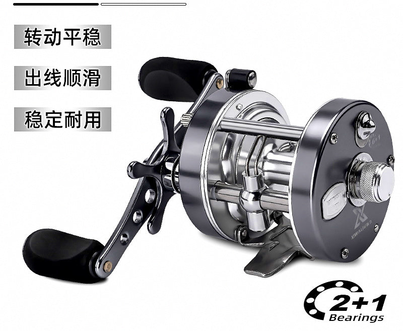 All-Metal Baitcasting Reel, Left-Hand Retrieve – product photo