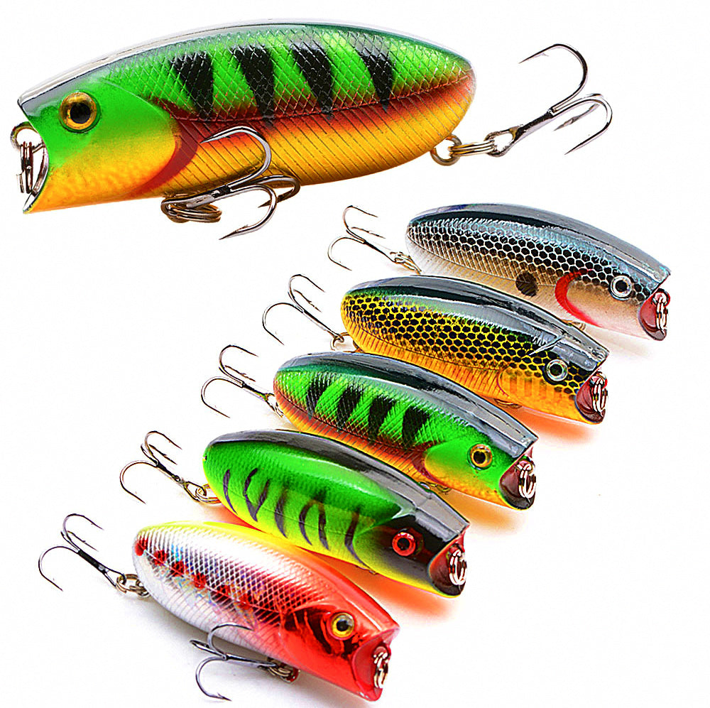 Topwater Popper Pencil Lure, 6 cm, 10.4 g (0.37 oz)