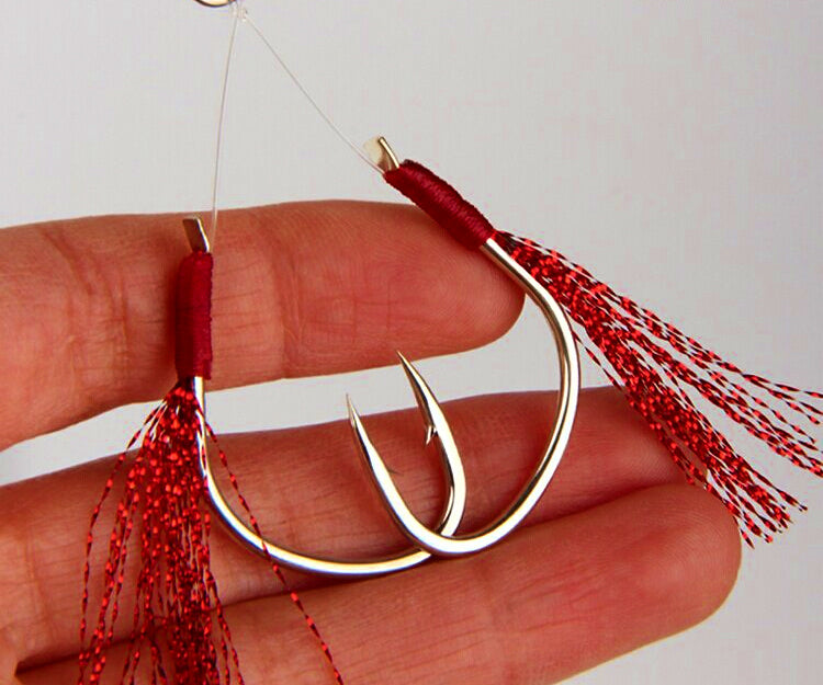 Slow Jig Double Assist Hooks, Carbon Line, 1/0–3/0 – product photo