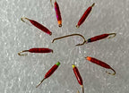 Bloodworm Fly Hooks, Barbed Micro Flies, 5–8 Pack – product photo