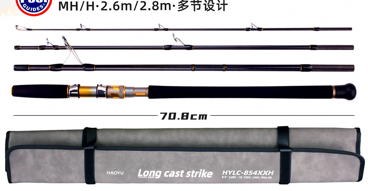 Multi-Piece Carbon Popping Rod, SiC Guides, Straight Handle – product photo